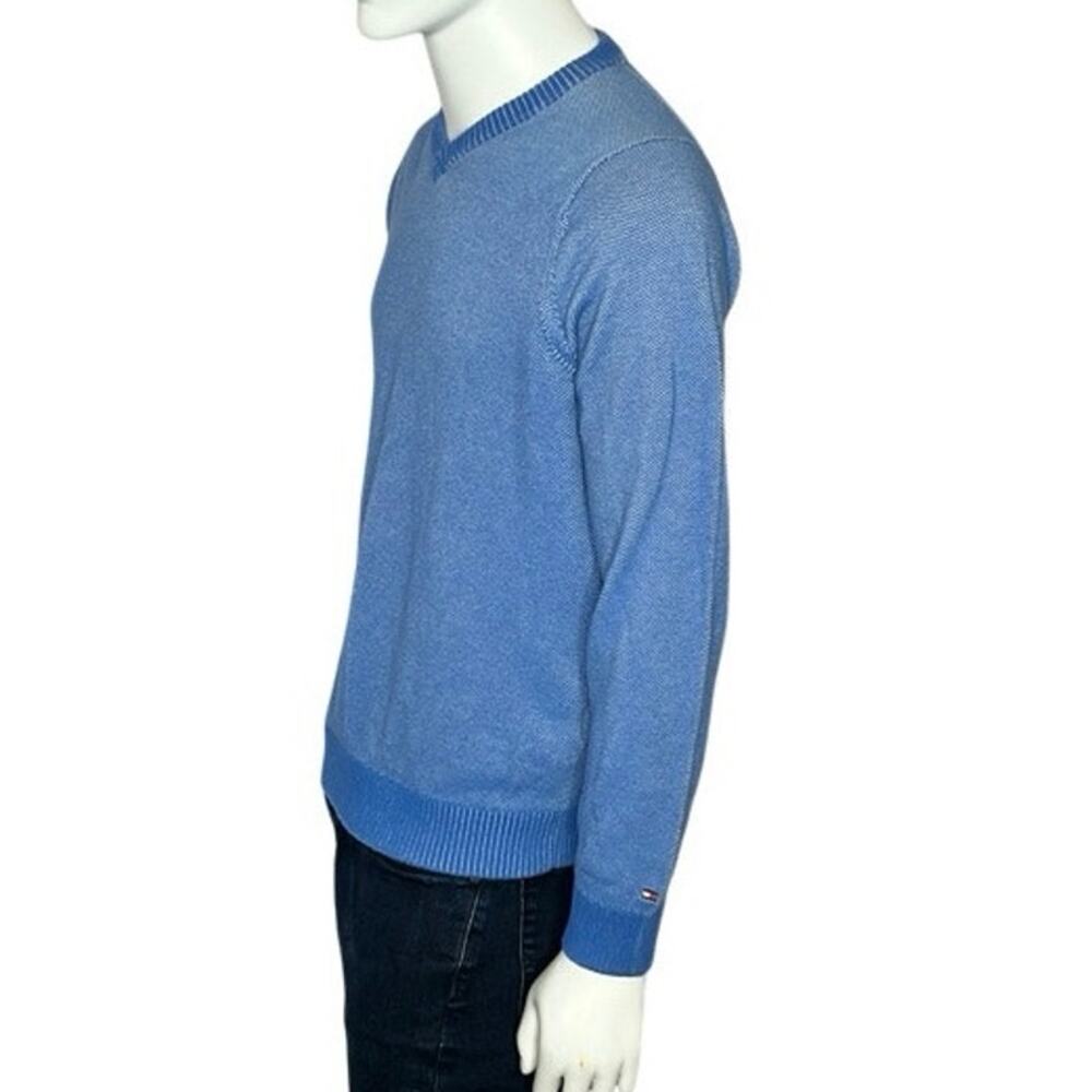 Tommy Hilfiger V-Neck Cotton Sweater Size Medium - Picture 3 of 7